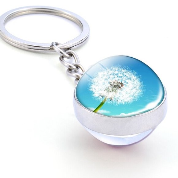 Dandelion Cabochon Keyring - Picture 1 of 1